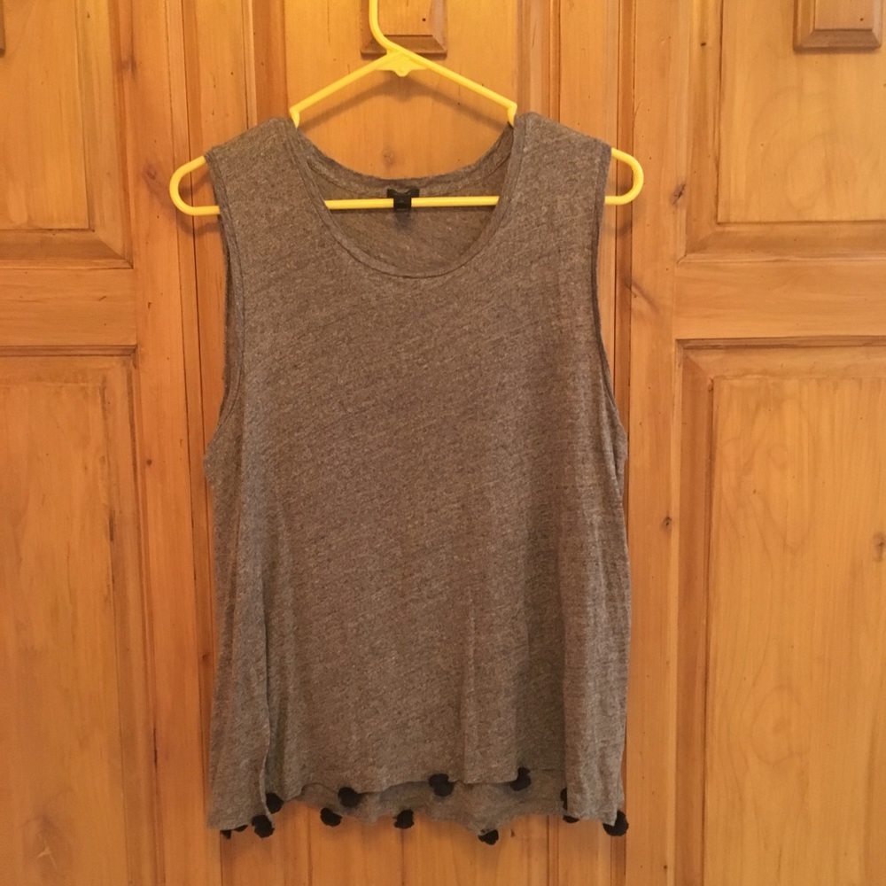 J. Crew Pom Pom tank NWOT